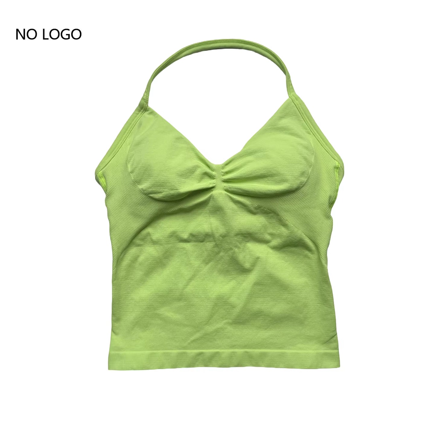NO LOGO Women'S Longline Strappy Backless Gym Top Scrunch Workout Open Back Bra Tank Top for Running Yoga Shirt