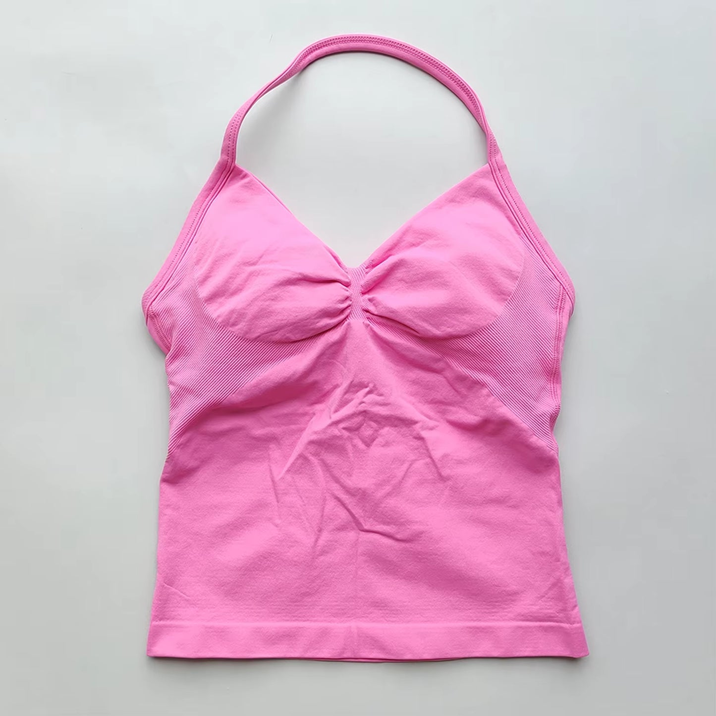 NO LOGO Women'S Longline Strappy Backless Gym Top Scrunch Workout Open Back Bra Tank Top for Running Yoga Shirt