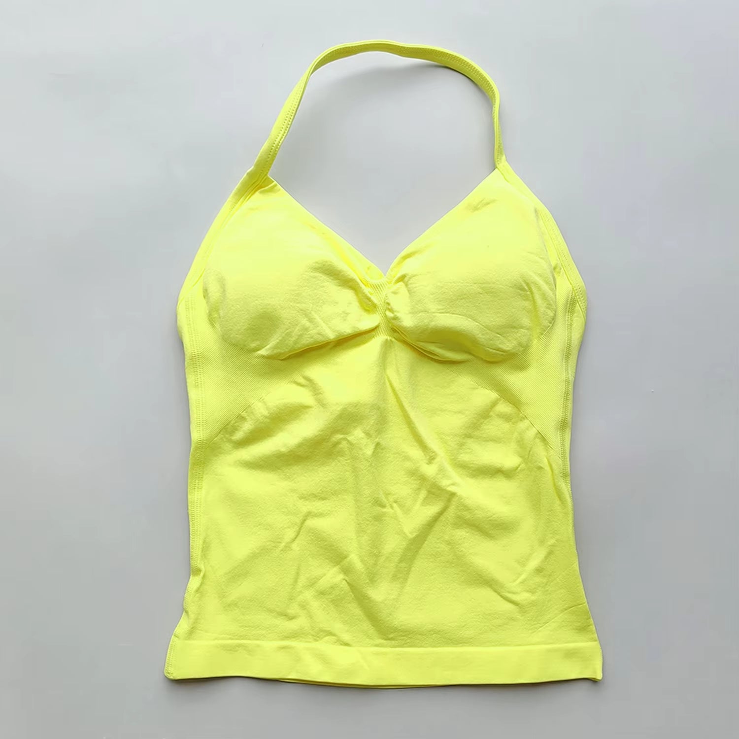 NO LOGO Women'S Longline Strappy Backless Gym Top Scrunch Workout Open Back Bra Tank Top for Running Yoga Shirt