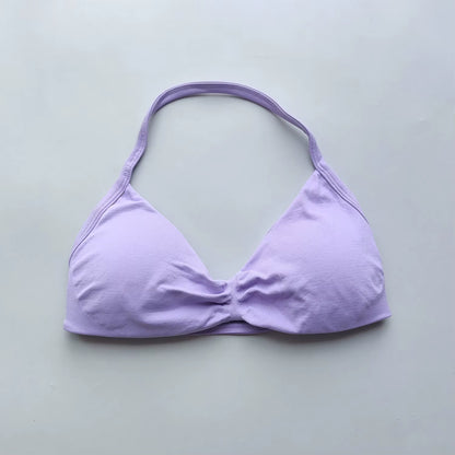 NO LOGO Sports Bra Strappy Backless Yoga Gym Bra Removable Cups Women Workout Clothing Gym Top Halter Sport Bras