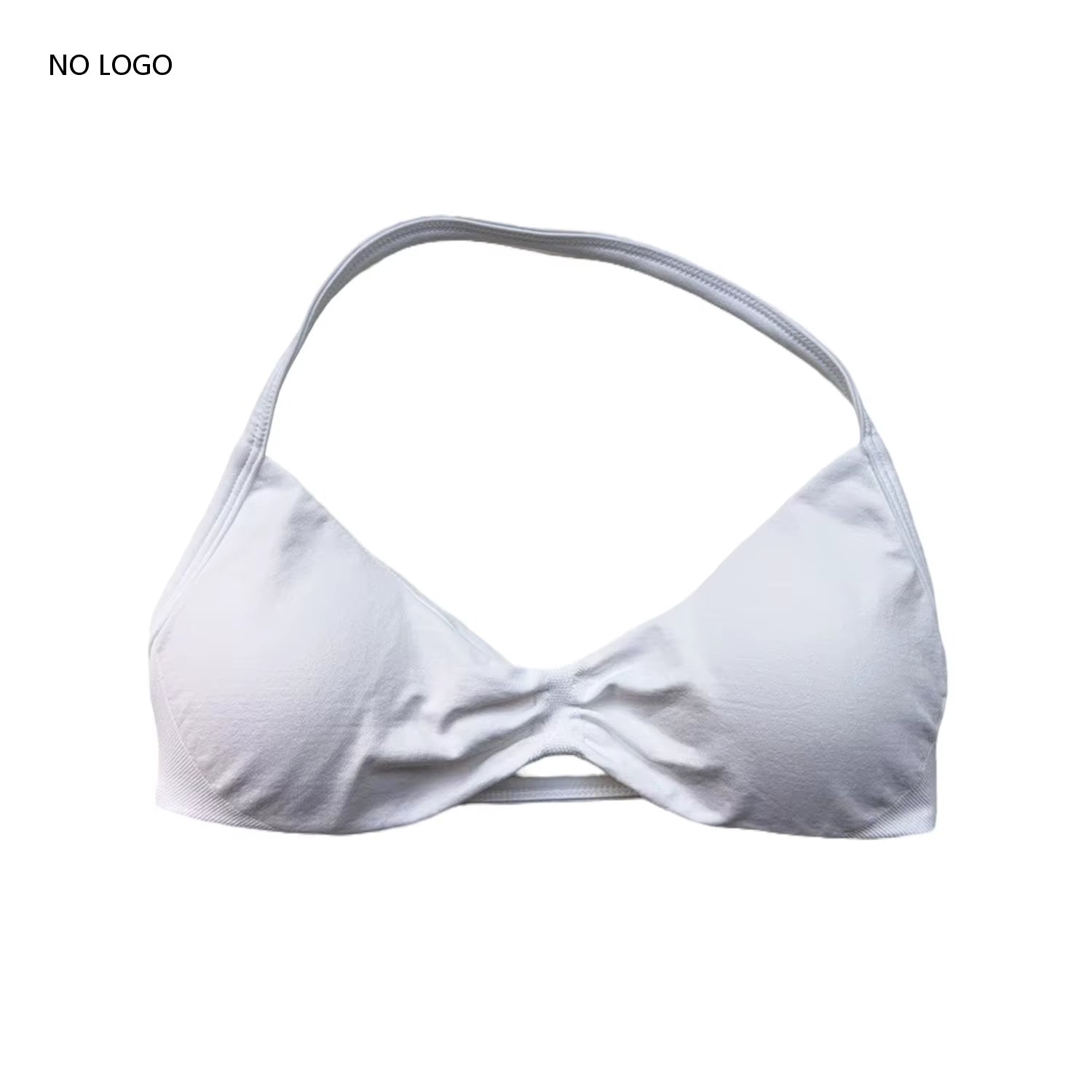 NO LOGO Sports Bra Strappy Backless Yoga Gym Bra Removable Cups Women Workout Clothing Gym Top Halter Sport Bras