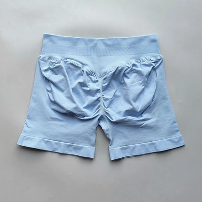 NO LOGO Shorts 4.5 Gym Shorts Women Fitness Sports Low Ribbed Band Workout Scrunch Butt Yoga Booty Running Short Pants