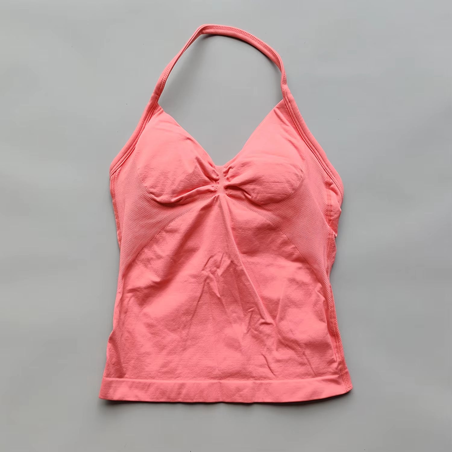 NO LOGO Women'S Longline Strappy Backless Gym Top Scrunch Workout Open Back Bra Tank Top for Running Yoga Shirt