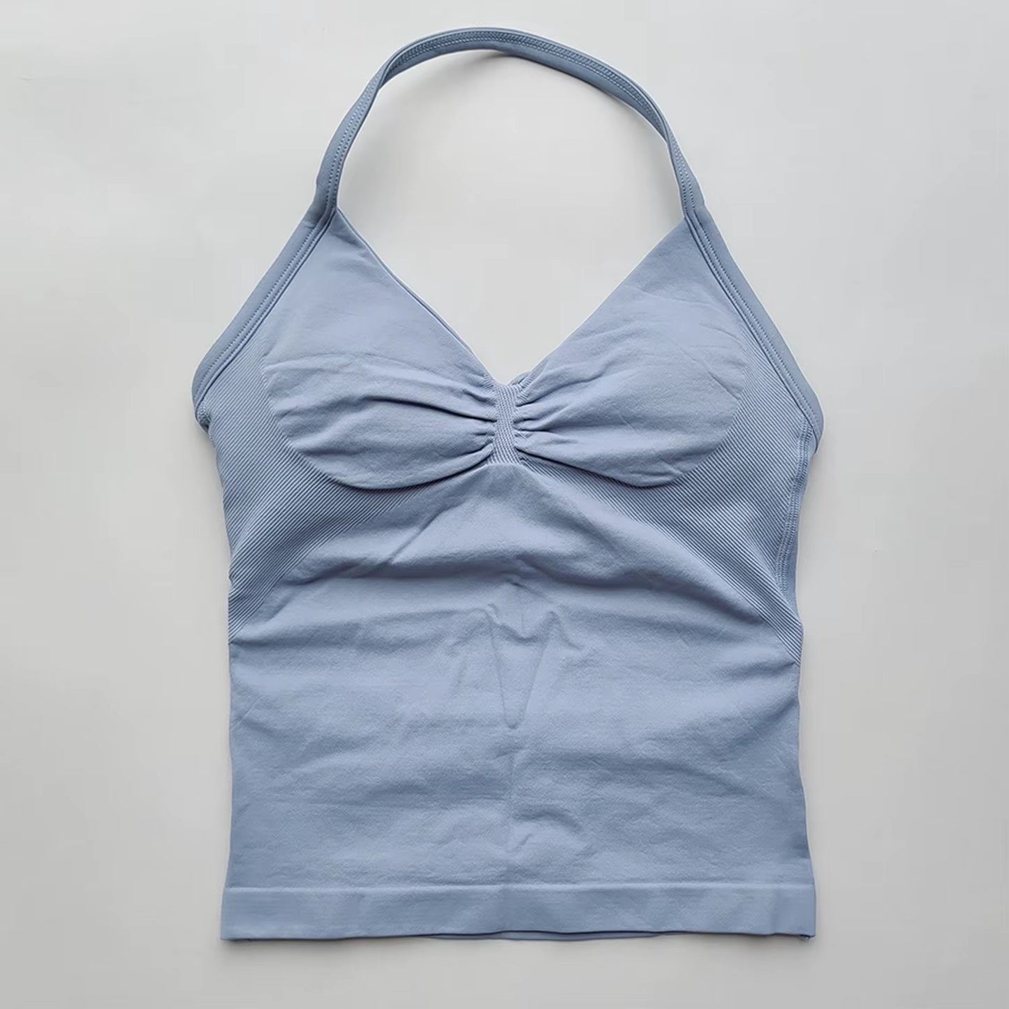 NO LOGO Women'S Longline Strappy Backless Gym Top Scrunch Workout Open Back Bra Tank Top for Running Yoga Shirt