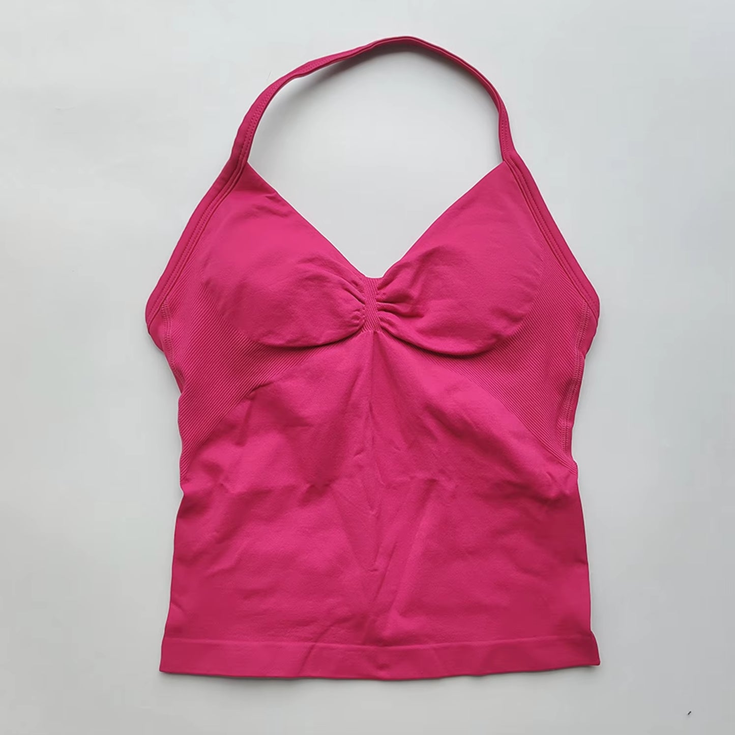 NO LOGO Women'S Longline Strappy Backless Gym Top Scrunch Workout Open Back Bra Tank Top for Running Yoga Shirt