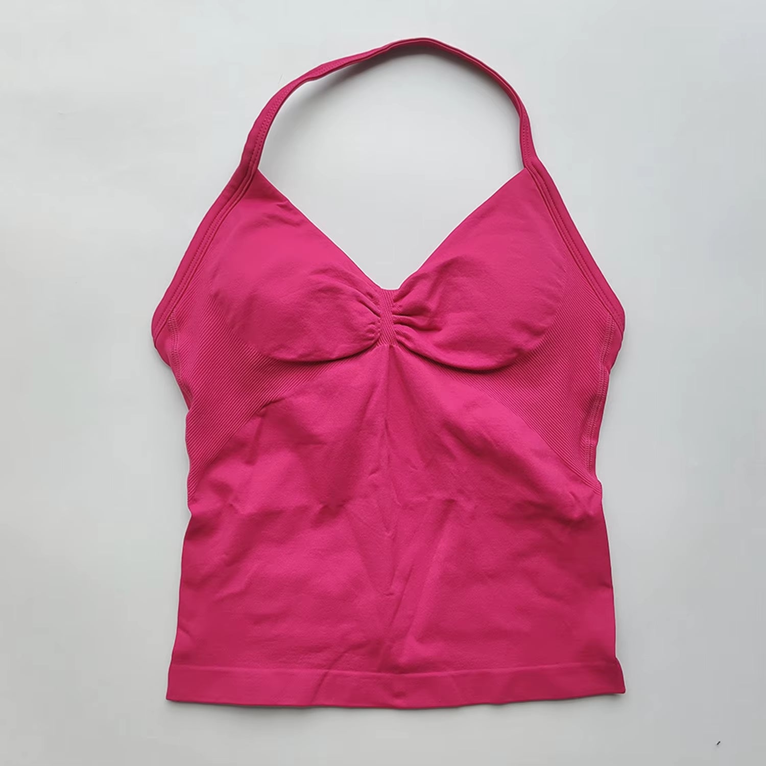 NO LOGO Women'S Longline Strappy Backless Gym Top Scrunch Workout Open Back Bra Tank Top for Running Yoga Shirt