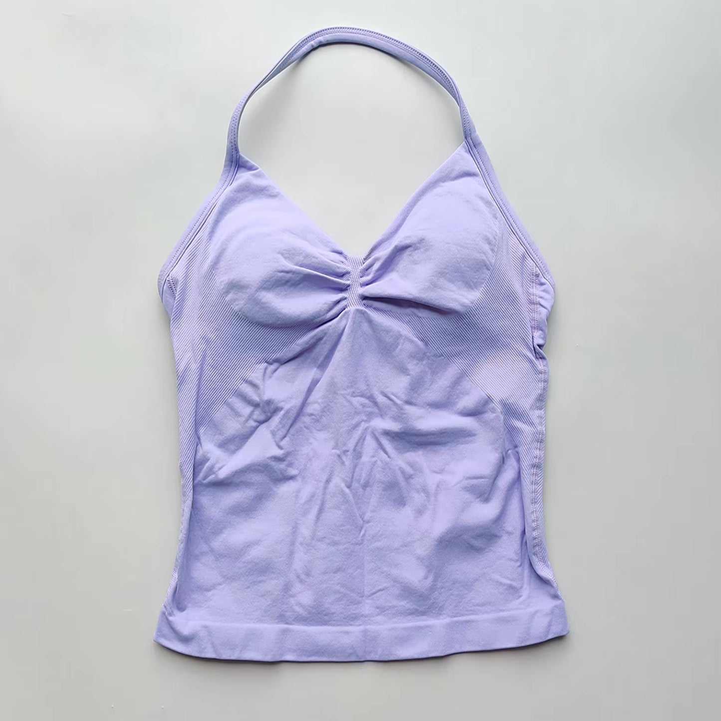 NO LOGO Women'S Longline Strappy Backless Gym Top Scrunch Workout Open Back Bra Tank Top for Running Yoga Shirt