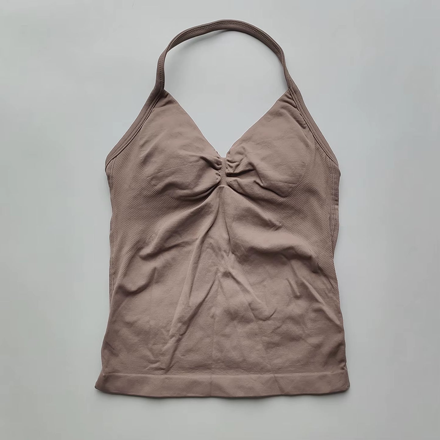 NO LOGO Women'S Longline Strappy Backless Gym Top Scrunch Workout Open Back Bra Tank Top for Running Yoga Shirt