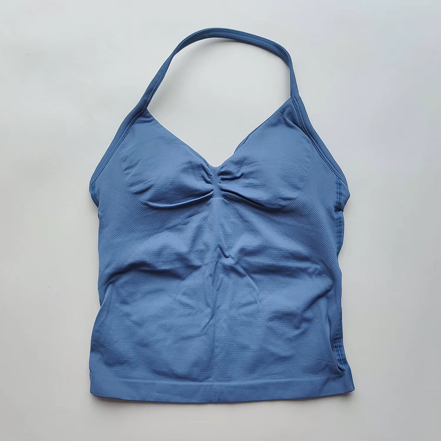 NO LOGO Women'S Longline Strappy Backless Gym Top Scrunch Workout Open Back Bra Tank Top for Running Yoga Shirt