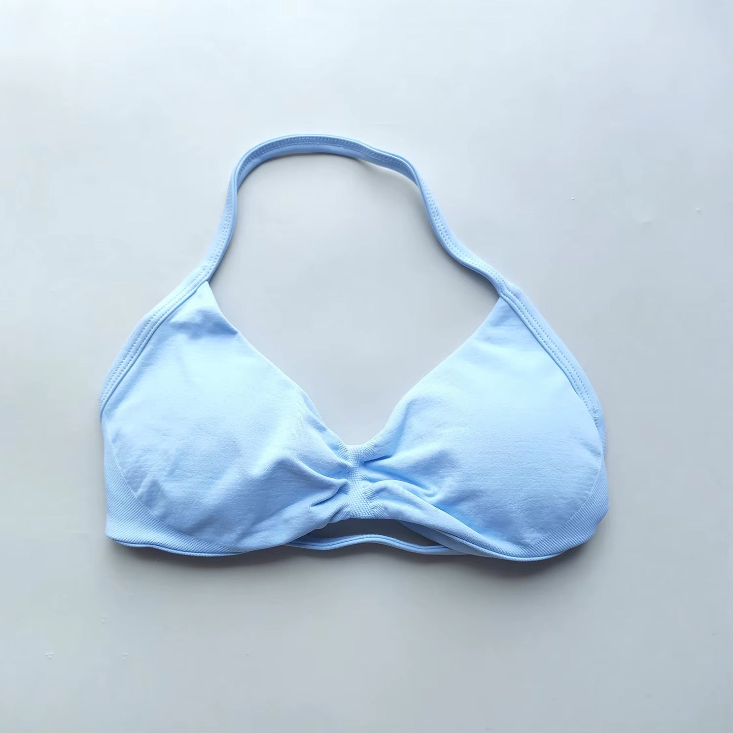 NO LOGO Sports Bra Strappy Backless Yoga Gym Bra Removable Cups Women Workout Clothing Gym Top Halter Sport Bras