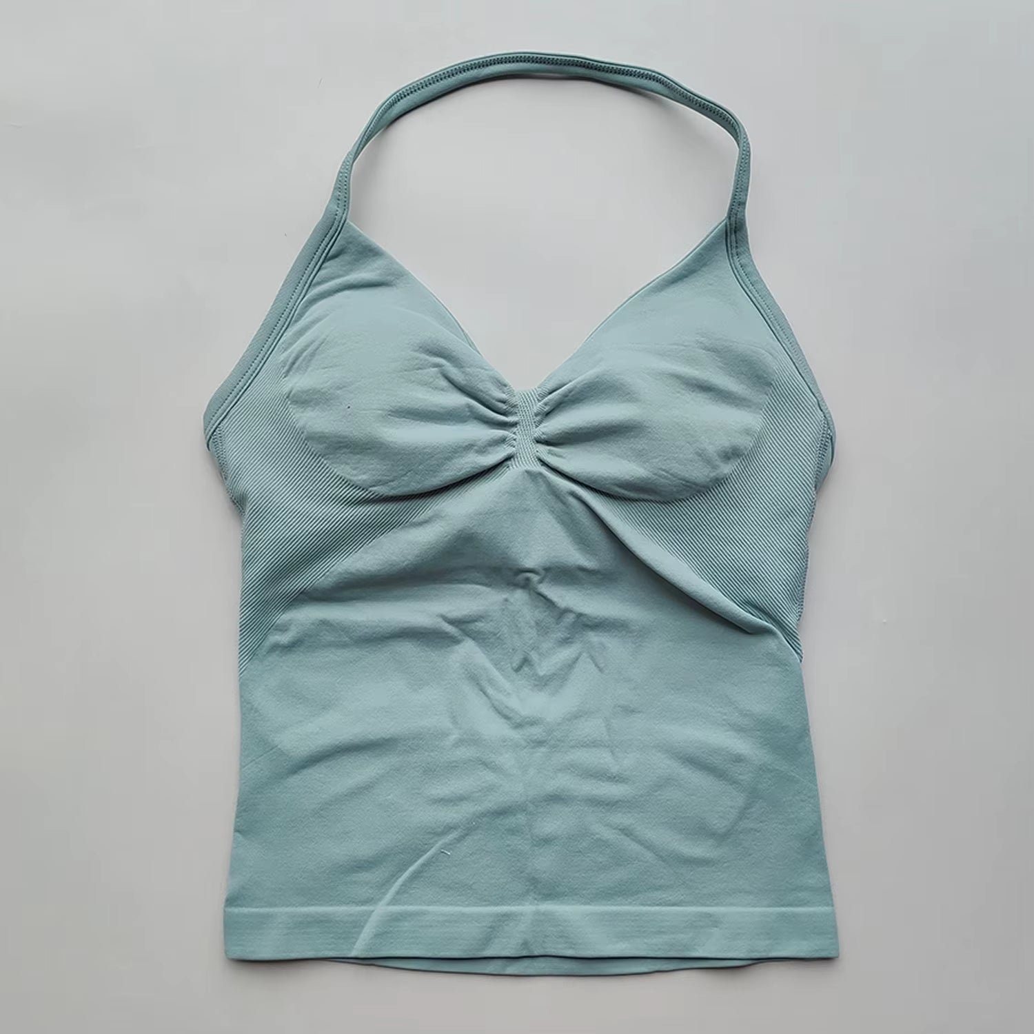 NO LOGO Women'S Longline Strappy Backless Gym Top Scrunch Workout Open Back Bra Tank Top for Running Yoga Shirt